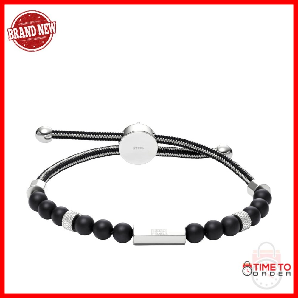 Stainless Steel Beaded Bracelet Adjustable Slider Closure Stackable